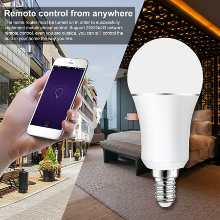 V6 Smart Wifi Led Bulb Rgb C W 11w E14 Dimmable Light Rgb C W Led Bulb 11w E14 Dimmable Light