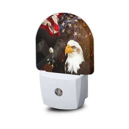 

Eagle Night Light - American Flag with Eagle Design - Plug-in Night Lights for Boys and Girls Bedroom Decor - 3.74x2.36x1.96 Inches (9.5cmx6cmx5cm) -