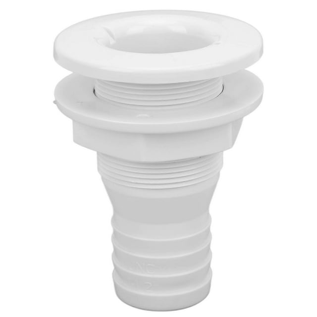 1?1/2in Thru Hull Fitting Straight ABS Hose Connector Accessory for Boats MarinesWhite
