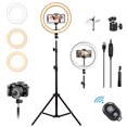 thumbnail image 1 of Selfie Ring Light 160cm, Universal Phone Holder with Dimmable LED, Adjustable Tripod Stand, Customizable Lighting Settings, Easy Setup and Use for DSLR Compatible, 1 of 8