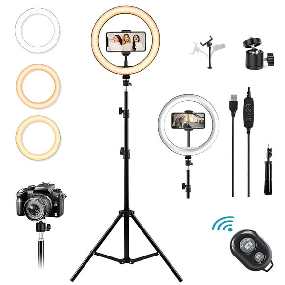 Selfie Ring Light 160cm, Universal Phone Holder with Dimmable LED, Adjustable Tripod Stand, Customizable Lighting Settings, Easy Setup and Use for DSLR Compatible