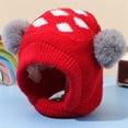 thumbnail image 2 of Toddler Hat Baby Winter Knitted Hat With Pompom & Full Face - Thick Soft Yarn Cap,Warm Thermal for Cold Weather,Stylish Headwear for Outdoor Activities,Size:One Size, 2 of 3