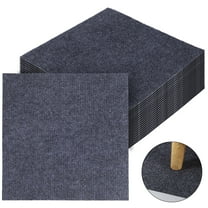 Vosarea 100Pcs Dark Grey Peel and Stick Carpet Tiles Self Adhesive Rug for Home Decor