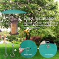 thumbnail image 6 of Bird Feeder Baffle, Metal Hummingbird Feeders Rain Guard for Bird Houses for Outside 13 inch Metal Hanging Baffle Weather Guard Cover, 6 of 7