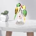 thumbnail image 4 of yuksok Crystal Parrot Statue Bird Figurine Sculpture Animal Model Colorful Ornament for Green, 4 of 9