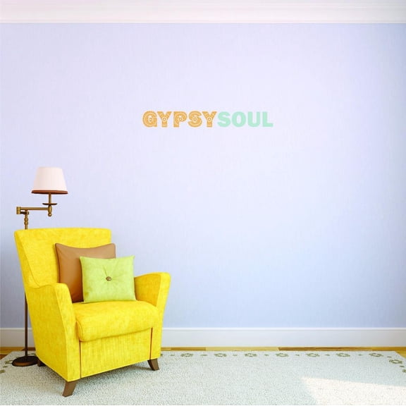 Custom Decals Gypsy Soul Wall Art Size: 6 X 20 Inches Color: Multi
