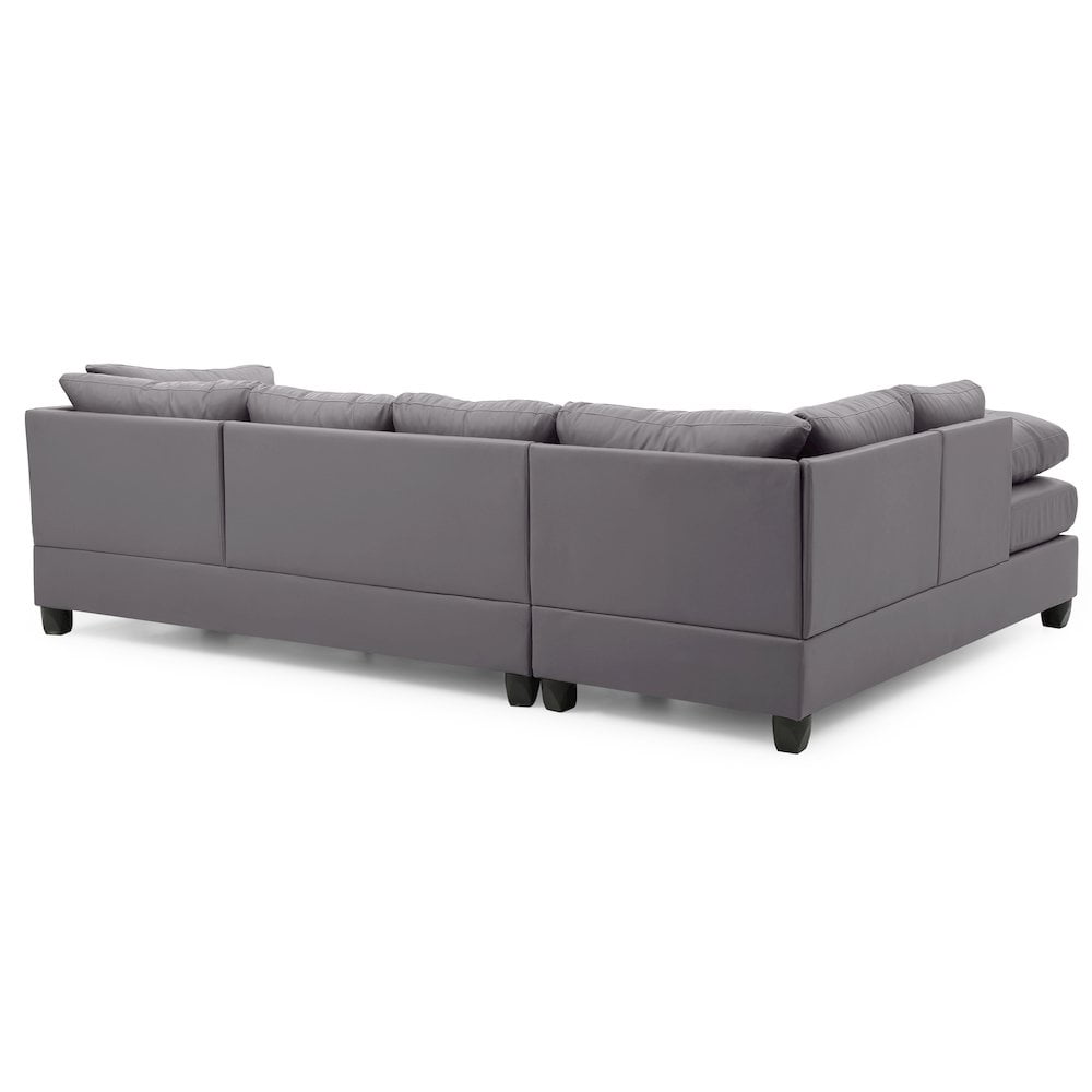 Glory Furniture Malone Sectional in Gray Color