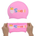 thumbnail image 5 of Unique Bargains 1 Pc Silicone Cartoon Snail Swim Cap Pink, 5 of 6