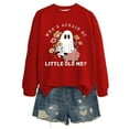 thumbnail image 3 of Who's Afraid Of Little Old Me Halloween Ghost Sweatshirts for Women Long Sleeve Crewneck Cute Ghost Graphic Pullover Tops, 3 of 5