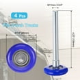 thumbnail image 2 of 4 Pack 1.8" Blue Nylon Garage Door Rollers, 4.25" Long Stem, Blue, 2 of 7
