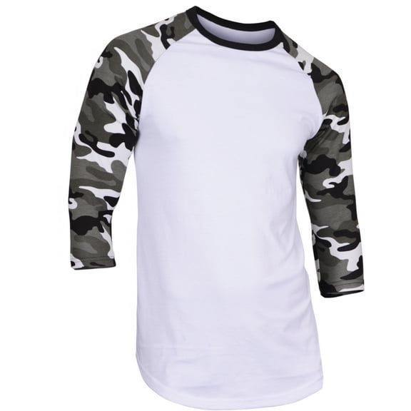 Dream USA Men's Casual 3/4 Sleeve Baseball Tshirt Raglan Jersey Shirt