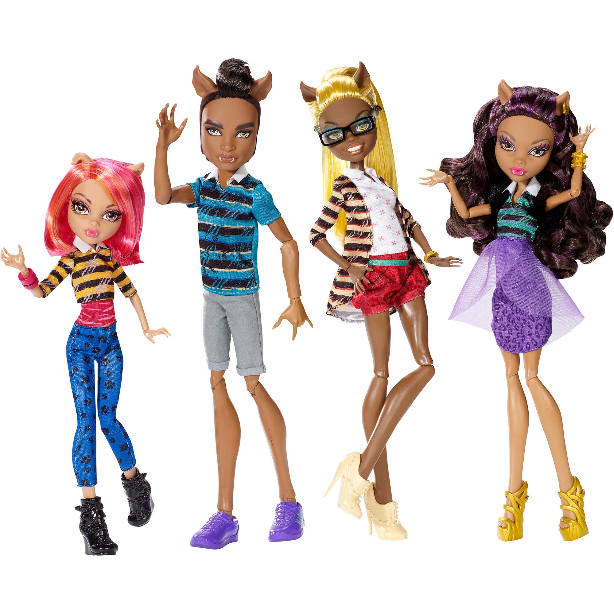 Monster High Wolf Family 4-pack. monster high clawdeen wolf family doll...