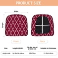 thumbnail image 3 of Burgundy Geometric Quatrefoil Pattern Seat Covers for Dining Room Chairs Set Of 4,Stretch Printed Washable Chair Seat Cover with Elastic Ties and Button,Removable Waterproof Couch Cushion Covers, 3 of 6
