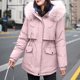 thumbnail image 4 of Abrigos de invierno para mujer Engrosamiento de invierno y terciopelo para mantener el abrigo informal cálido con sombrero Odeerbi  ODB-3, 4 of 9