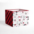 thumbnail image 3 of Bacati - Lumberjack Nursery Kids Storage Items, Red/Black/Grey, 3 of 29