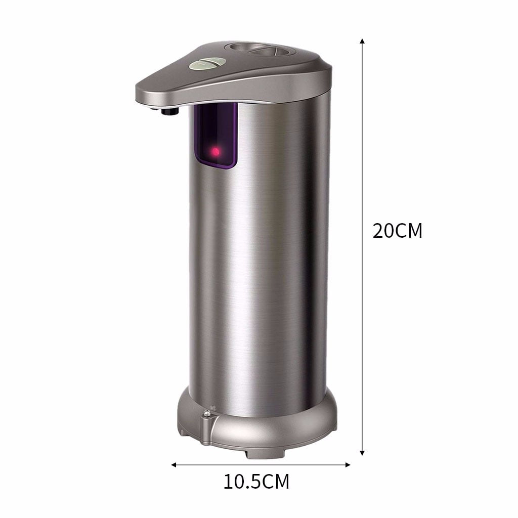 Jierger NEW Hands Free Touchless Stainless Steel Automatic Soap Dispenser Motion Sensor Equipped with Infrared Motion Sensor Smart for Bathroom Kitchen School Hotel