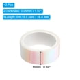 thumbnail image 2 of Unique Bargains 15mmx5m Holographic Tape Adhesive Metallic Foil Masking Sticker, White 3 Roll, 2 of 5