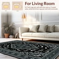 thumbnail image 2 of Ultra Soft Area Rug, Striking Gothic Charm Theme, Non Slip, Stain Resistant, Washable Area Rugs for Living Room, Bedroom(Black, 4X6), 2 of 8