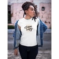 thumbnail image 2 of Choose Happy Cute Grunge Quote T-Shirt Women -Image by Shutterstock, Female XX-Large, 2 of 4