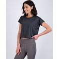 thumbnail image 2 of Real Essentials 5 Pack: Women's Dry Fit Crop Top - Short Sleeve Crew Neck Stretch Athletic Tee (Available in Plus Size), 2 of 5