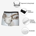 thumbnail image 3 of Kdxio Men's Boxer Briefs with White Reindeer Portrait Print - Comfortable and Breathable Underwear for Everyday Wear, 3 of 5
