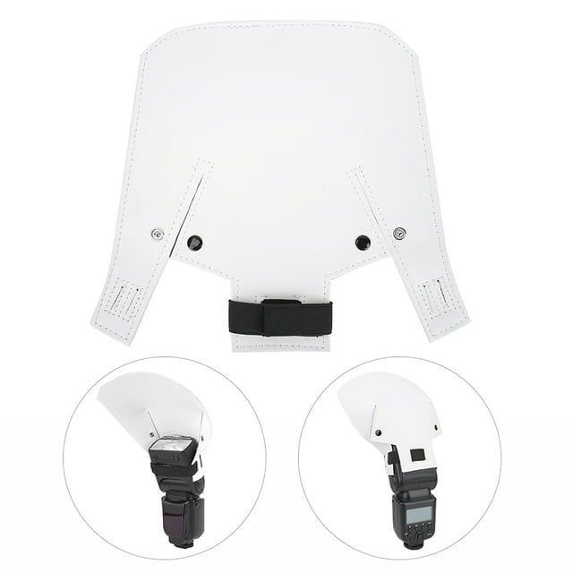 Flash Light Reflector, Portable Speedlite Softbox, Arc Shape Flash Reflector Camera Flash Light Diffusers, with a Elastic Band with Hook & Loop