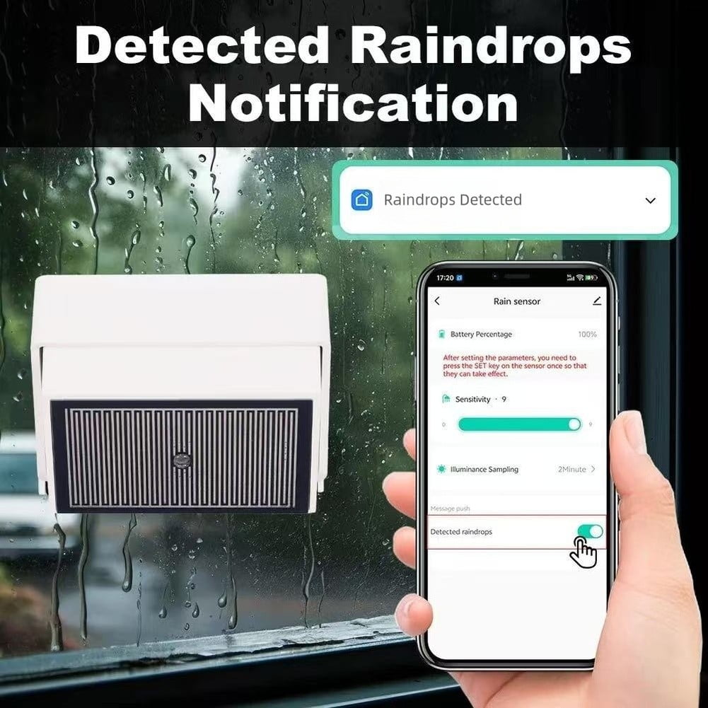 For Zigbee Rain Sensor Smart Raindrop Detector For For Home Assistant Z2M