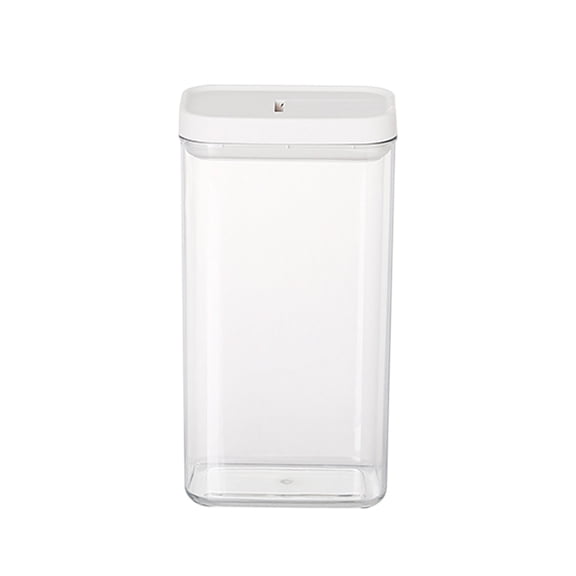 Plastic Food Storage Container with Locking Lid | Airtight Kitchen Jar for Snacks, Grains & Dry Goods | Clear Stackable Pantry Organization Canister