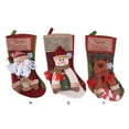 thumbnail image 3 of Cute Christmas Stocking Lints Portable Hanging Xmas Themed Replacement Decorative Washable Stylish Kids Gift Storage Bag Santa Claus, 3 of 8