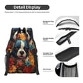 thumbnail image 4 of Goofa Cute Colorful Flower French Bulldog Pattern Comfortable Student Backpack - Ergonomic Design, Durable, Water-Resistant, Multi-Compartment,Travel, and Outdoor Activities, 4 of 5