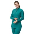 thumbnail image 2 of M&M SCRUBS Women’s Full Zip Scrub Jacket – 4-Way Stretch Warm-Up Jacket with Stand Collar, Moisture-Wicking (True Hunter Green, 2X-Large), 2 of 7