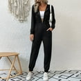 thumbnail image 2 of biudgviw Jumpsuit for Women Fashion Long Sleeve Zip up Hoodies Outfits Lounge Jogger Pants Streetwear Rompers, 2 of 7