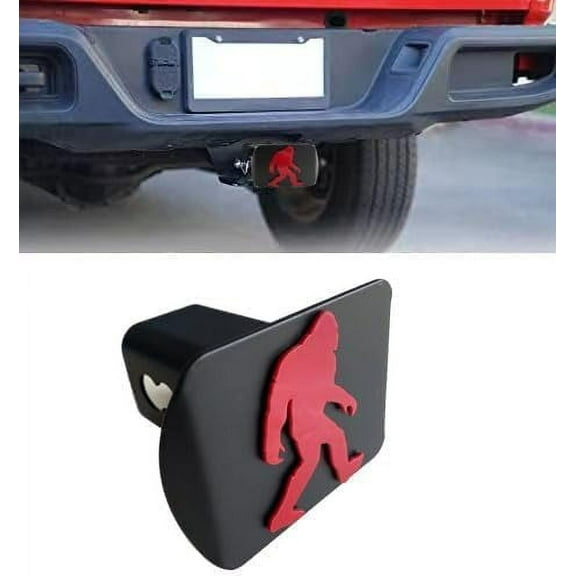 Custom 3D Metal Trailer Hitch Cover for 2'' Towing Rear Receiver Plug Cover Sasquatch Bigfoot Alpha Emblem Cool Cars SUV Pickup Trucks Heavy Duty