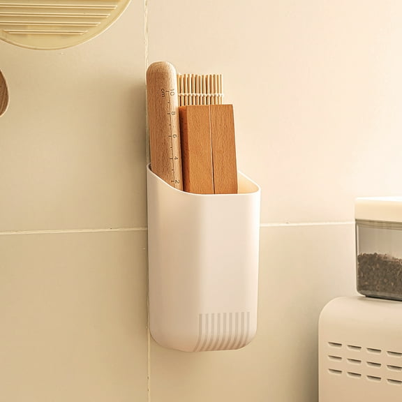 Fridge Magnetic Cup Storage Rack, Magnetic Locker Organizer for Pen, Holder for Laundry Board Doom Dresser,Heigh, White