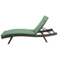 thumbnail image 4 of Anthony Outdoor Wicker Adjustable Chaise Lounge with Cushion, Set of 2, Multibrown, Jungle Green, 4 of 9