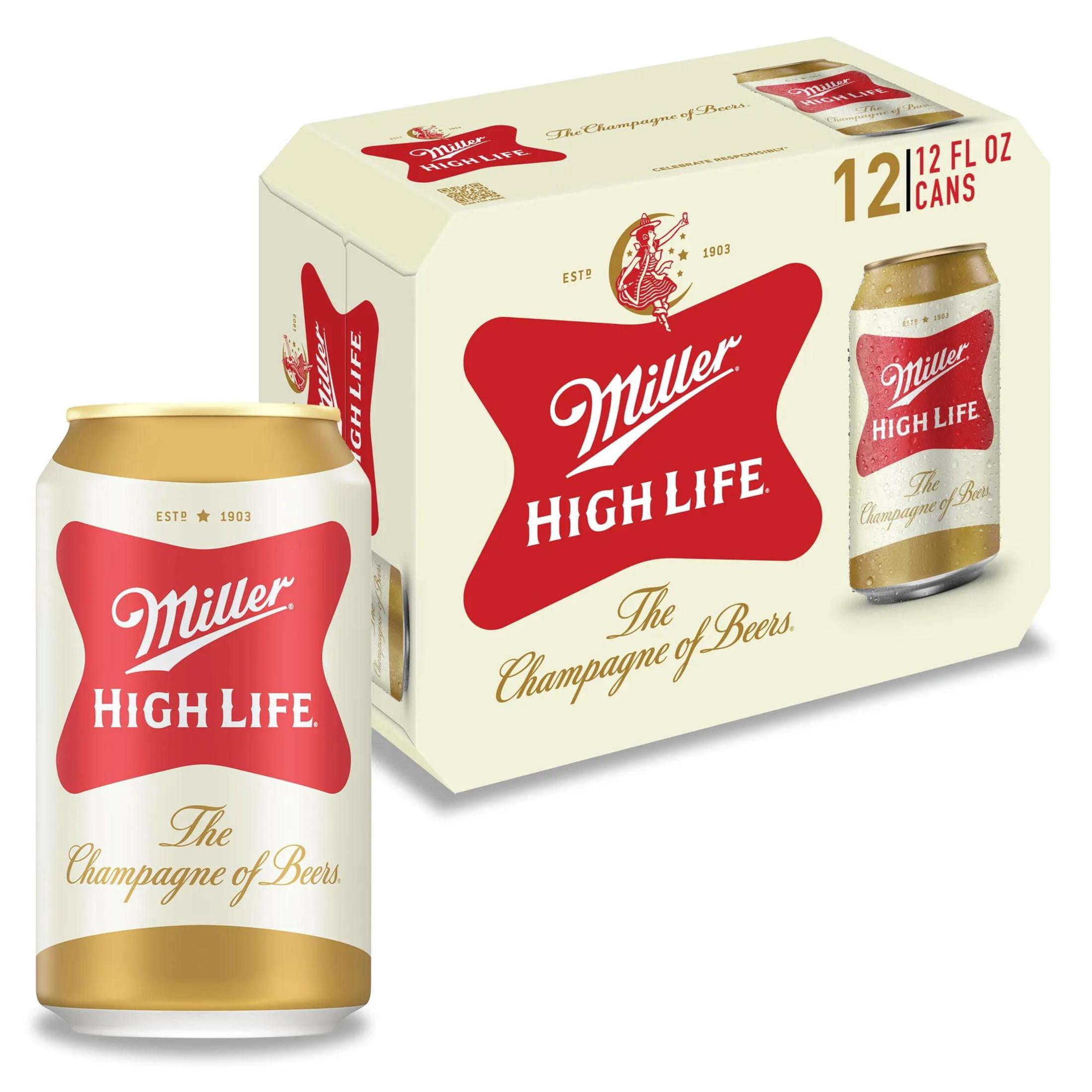Miller High Life, Beer, 12 Pack, 12 fl oz Glass Bottles - Walmart.com