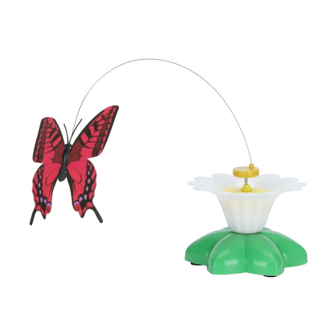 Cat Automatic Rotating Toy,Cat Electric Automatic Rotating Cat Flower Base Butterfly Toy Cat Playing Butterfly Toy Impressive Results