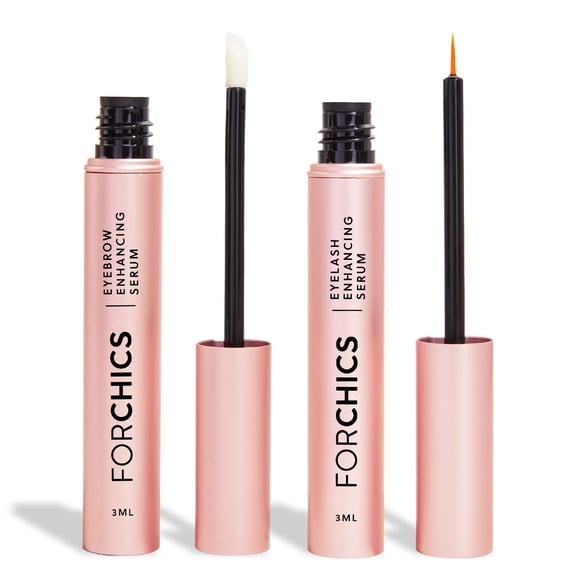 Sérum vegano para pestañas y cejas Growth Bundle Forchics, 3 ml, 2 unidades