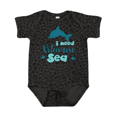 

Inktastic I Need Vitamin Sea Dolphin Fish Sea Vacation Gift Baby Boy or Baby Girl Bodysuit