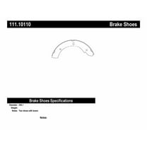Centric 111.10110 Centric Brake Shoes