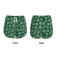 thumbnail image 3 of Balery Christmas Pattern At Buffalo Plaid Pantalones cortos deportivos para mujer con forro y dos bolsillos, elásticos, para entrenamiento, gimnasio, yoga-X-Large, 3 of 7