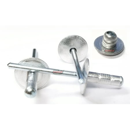 Mill 3/16  Aluminum Medium Head with Steel Mandrel Multi Grip Pop Rivets Fasteners .275 - .598 Grip Range