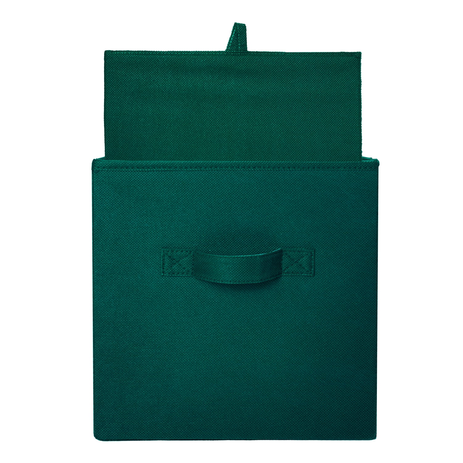 Mainstays Collegiate Collapsible Fabric Bins 10.5X10.5, Green Blast, 4 Pack