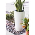 thumbnail image 6 of XBrand Nested Plastic Self Watering Indoor Outdoor Round Tall Planter Pot w/Glossy Finish, Set of 2, 17 Inch Tall, 6 of 8