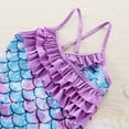 thumbnail image 6 of Girls One Piece Swimsuits Hawaiian Ruffle Swimwear Quick Dry Beach Bathing Suit Little Kids Cute Swimwear, 6 of 9