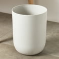 thumbnail image 3 of AuroraX Toilet Trash Can 2.2 Gallon White Stylish Round Garbage Can Minimalist Plastic Trash Bin for Bathroom, 3 of 8