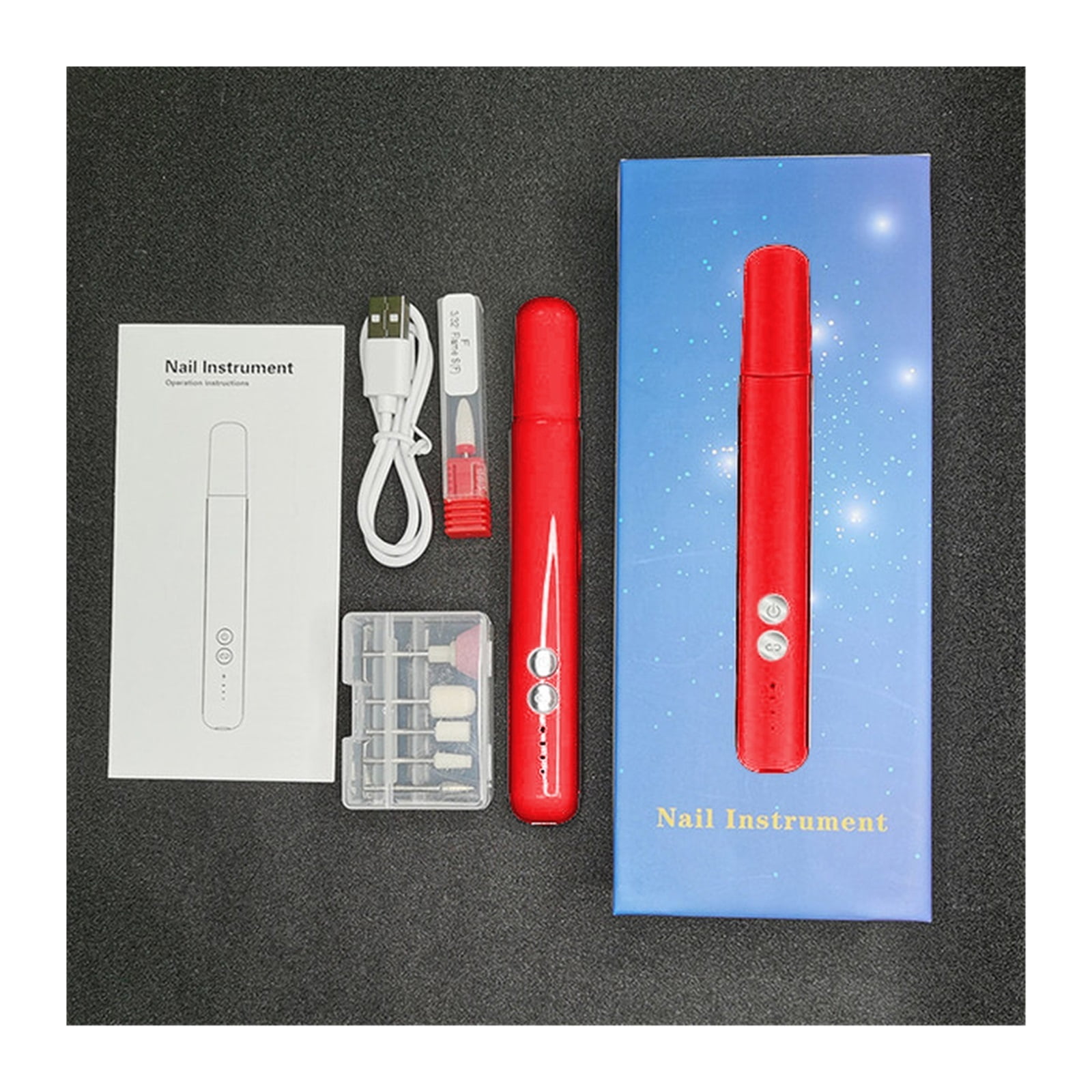 Professional Nail Drill Machine, Electric Manicure Milling Cutter Set, Nail Files Drill Bits, Gel Polish Remover Tools