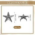 thumbnail image 2 of 100 Pcs Rivets Étoile, 20mm Métal 5 Griffes Clous Punk Rivets, Gris Foncé, 2 of 6