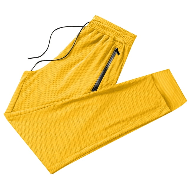 Cropped Pants for Men, Breathable Stretch Fabric with Drawstring Waist and Side Pockets, for Running Jogging Exercise Sports Activities