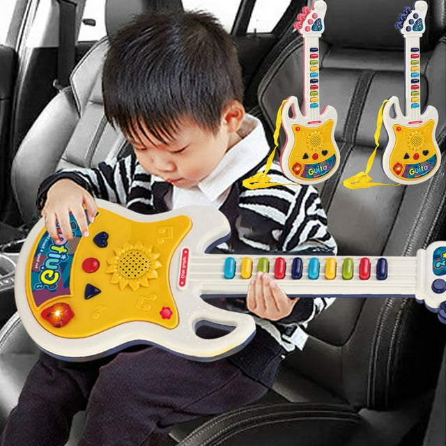 Light-Up Music Guitar Toy For Kids Students And Families Requires 3 AA Batteries